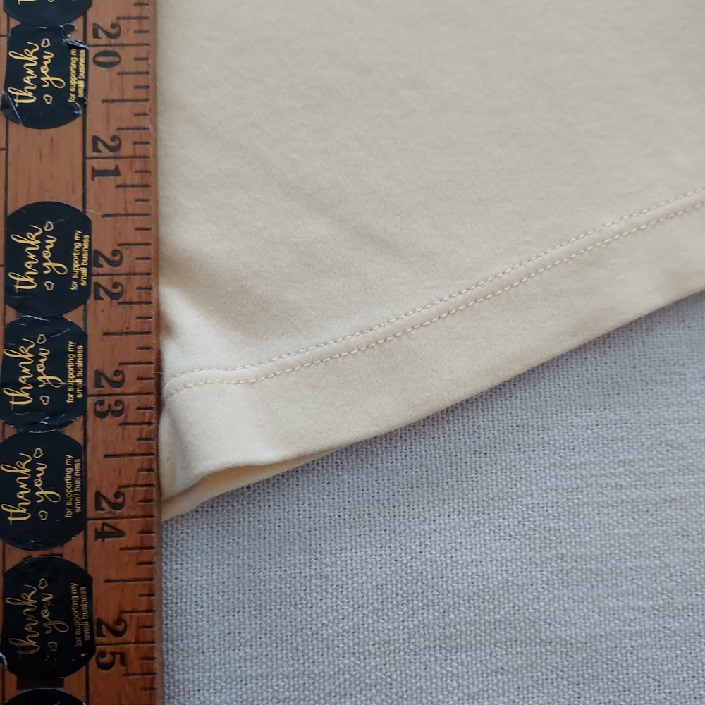 Koret Pima Cotton Layering Scoop Neck T Shirt‎ Top Yellow XL Curved Hem - Picture 4 of 7